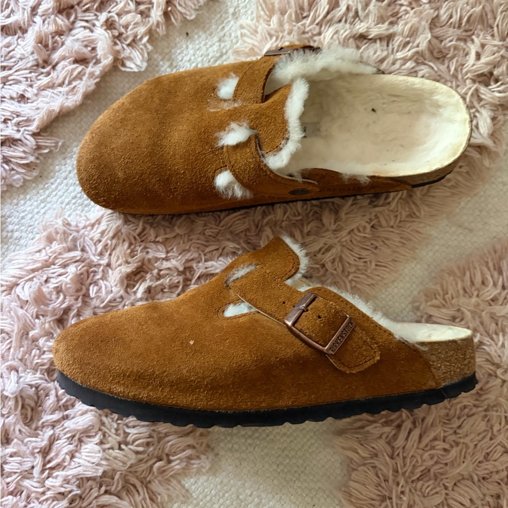 Birkenstock Boston Shearling Clogs Size 38